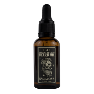 Unsocial Club Beard Oil for Men | Sage & Oak Scent | Beard Growth Oil, Beard Softener, Beard Moisturizer | 1.1 fl oz