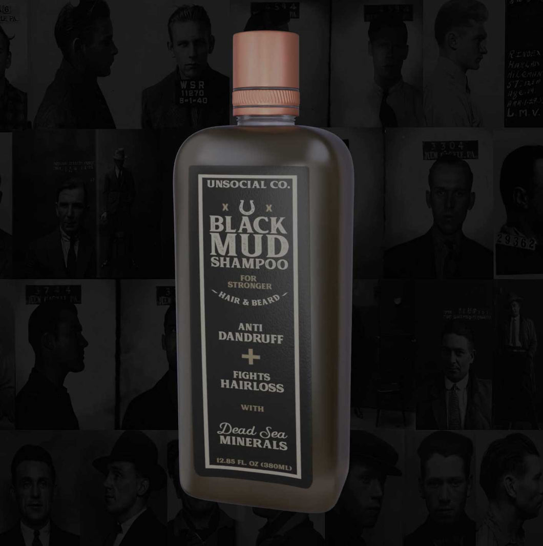 Unsocial Co. - Dead Sea Black Mud Shampoo - Infused with 49 Minerals