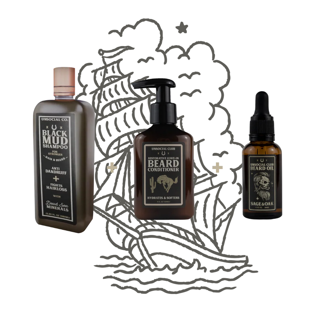 Anti-Dandruff | Black Mud Beard Bundle