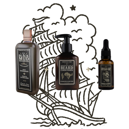 Anti-Dandruff Black Mud Beard Bundle | 𝟺̶𝟽̶.̶𝟿̶𝟽̶  Save 20%